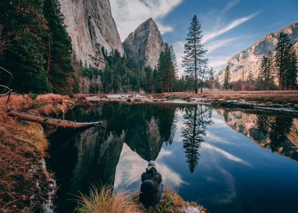 man spending time in nature is the best medicine